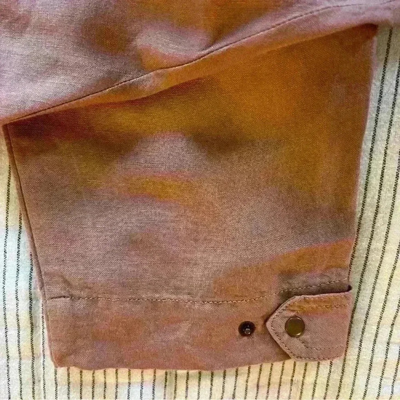 Express Button Front Utility Jumpsuit Belted With Short Sleeves - Picture 3 of 8